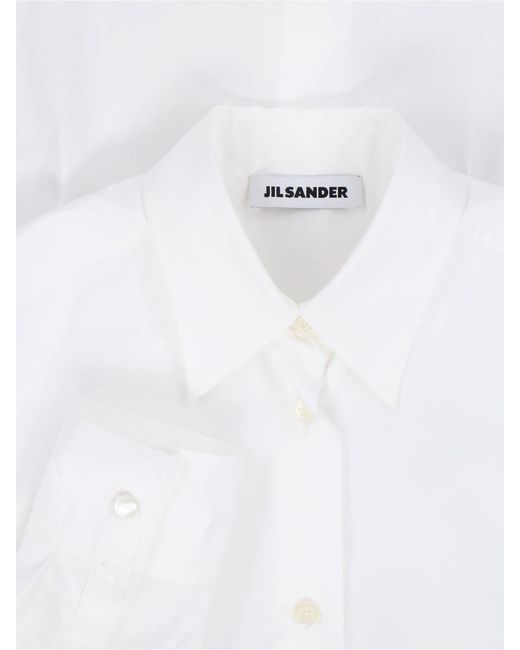 Jil Sander White Cotton Poplin Shirt