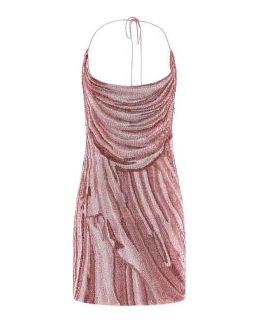 Balmain Purple Sequin Dress