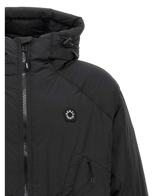 KENZO Black Boke Flower 2.0 Puffer Jackets for men