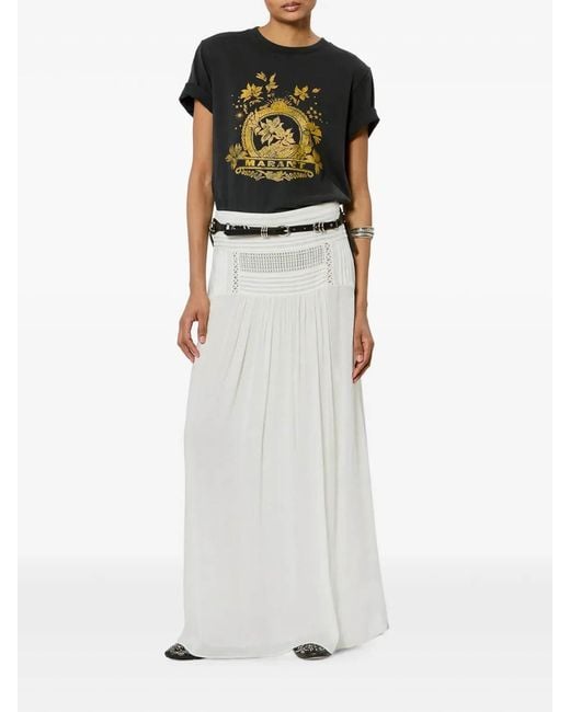 Isabel Marant White Pylka Jupe