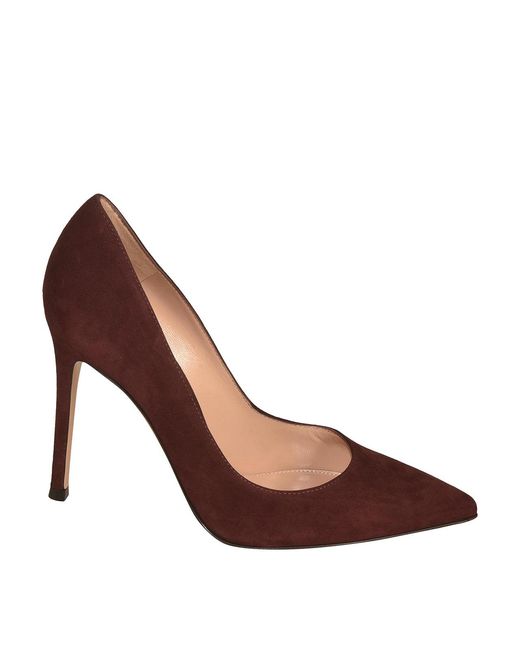 Gianvito Rossi Brown Court Shoes