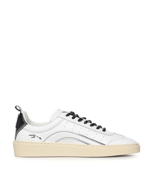 DSquared² Natural Leather Rider Sneaker for men
