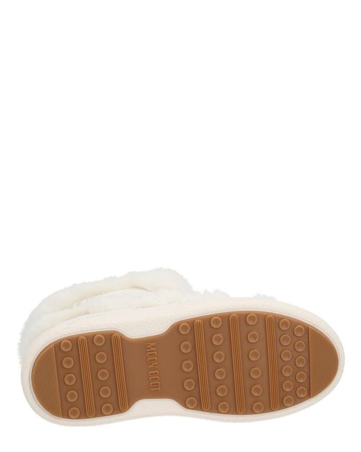 Moon Boot White Boot Ltrack Low Faux Fur