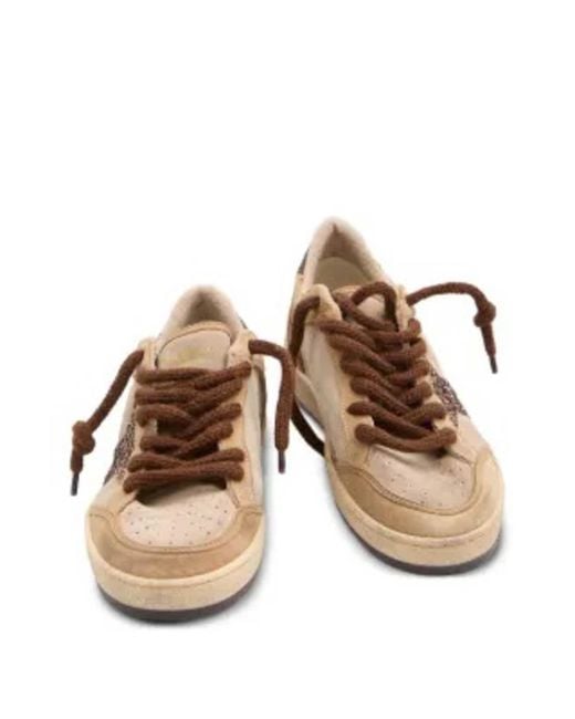 Golden Goose Deluxe Brand Brown Ball Suede Sneakers