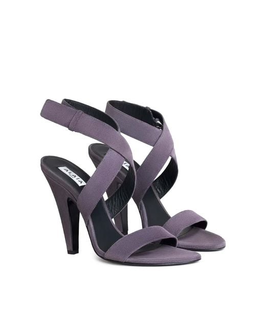 Alaïa Blue Cone Suede Sandals