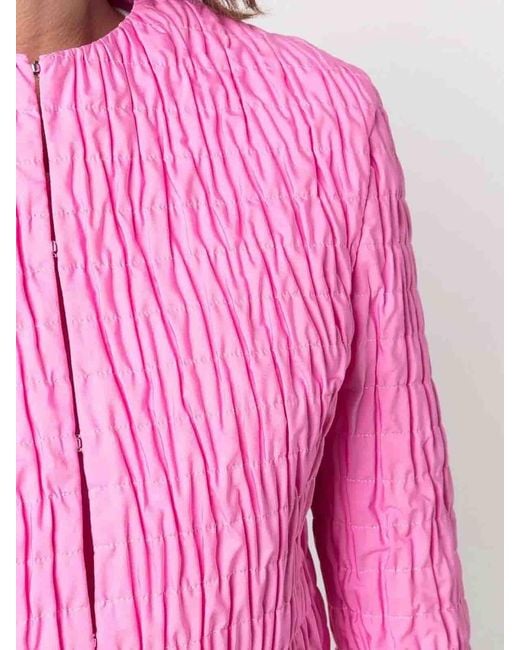 MSGM Pink Geraffte Blusejacke