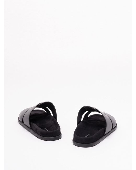 Dolce & Gabbana Black Leather Sandals for men