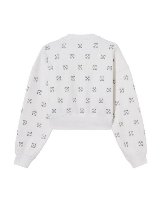 Off-White c/o Virgil Abloh White Sweatshirt With Details By