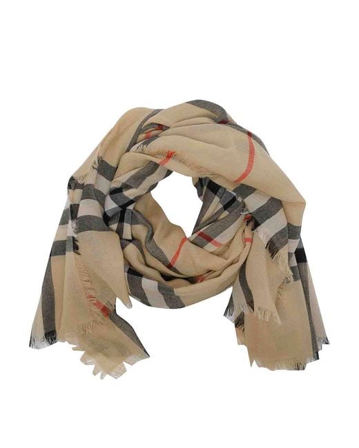 Burberry Green Check Motif Scarf