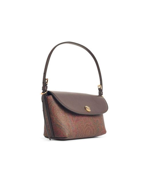 Etro Brown Barchetta Cotton Blend Bag