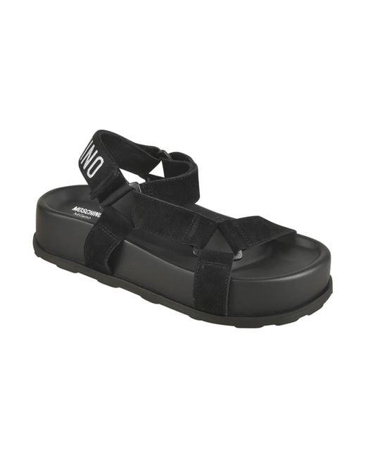 Moschino Black Logo Sandals