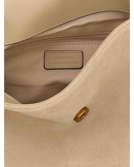 Pinko Natural Saddle Horizontal Shoulder Bag