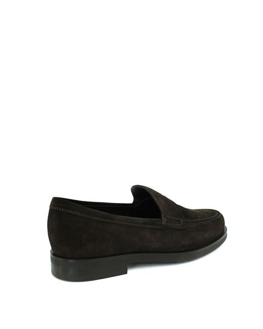 Tod's Black Penny Bar Suede Loafers for men