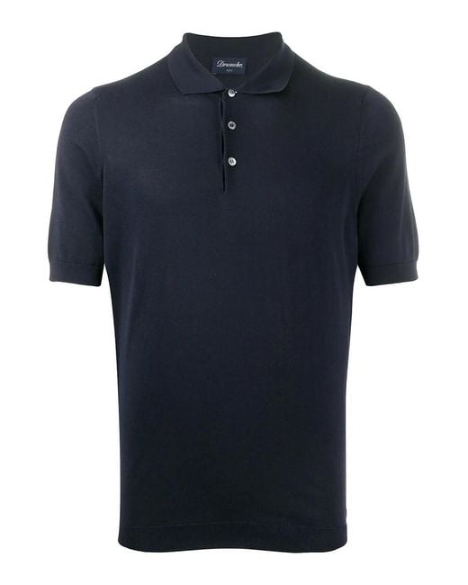 Drumohr Blue Logo Polo for men