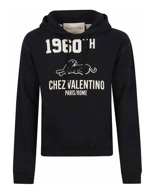 Valentino Garavani Black Jersey Felpa Chez for men