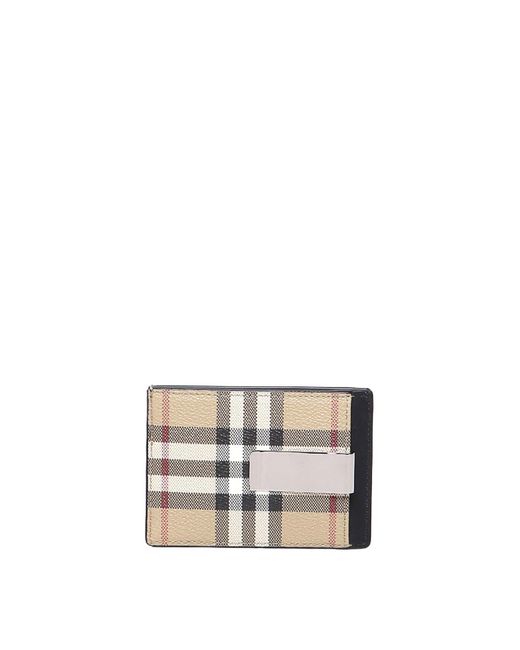 Burberry White Vintage Check Pattern Wallet for men