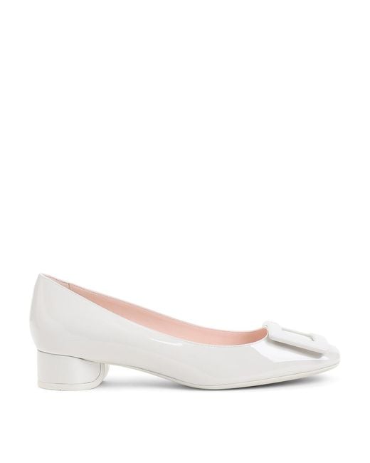 Roger Vivier White Roundy Lacquered 25 Decollete
