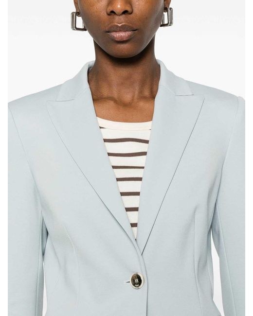 Pinko Blue Blazer With Peak Lapels