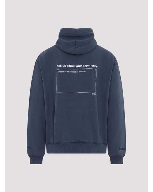 Balenciaga Blue Oversized Hoodie for men