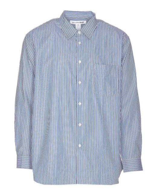 Comme des Garçons Blue And White Shirt Al Buttons Regular for men