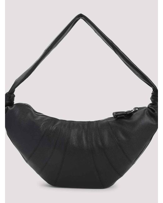 Lemaire Black Croissant Large Handbag for men