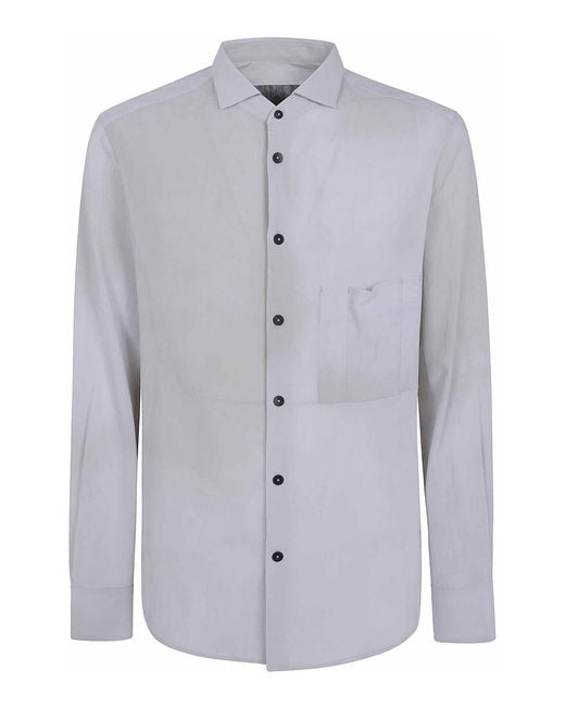 Ziggy Chen Blue Small Collar Pocket Shirt for men