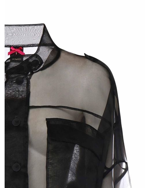 Pinko Black Cropped Pea Coat