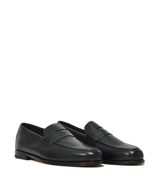 Doucal's Black Penny Loafer for men