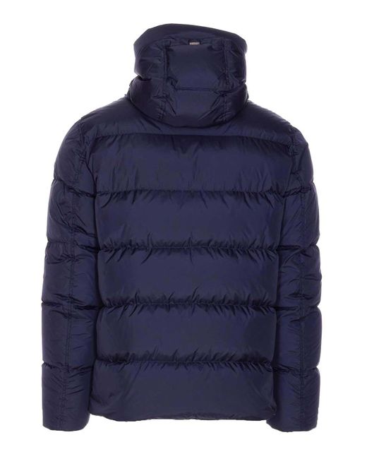Herno Blue Bomber Down Jacket for men