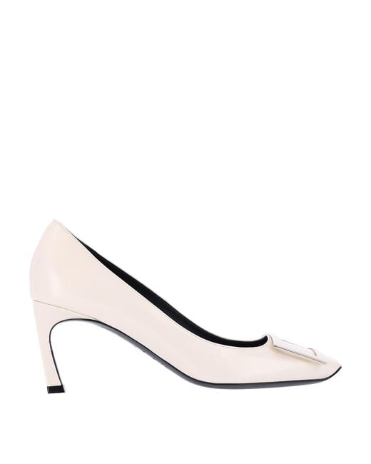 Roger Vivier White Pumps With Trompette Collars