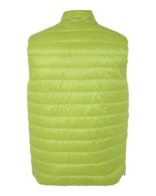 Herno Green Nylon Ultralight Reversible Gilet for men