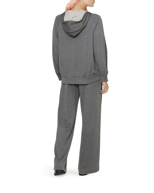 Brunello Cucinelli Gray Cotton Blend Hoodie