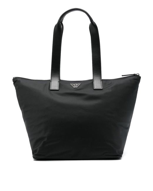 Emporio Armani Black Nylon Tote Bag for men