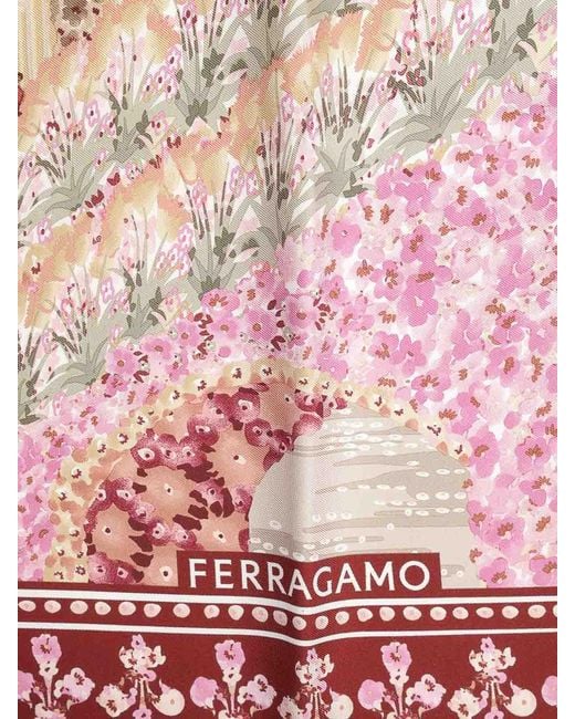Sciarpa Di Seta di Ferragamo in White