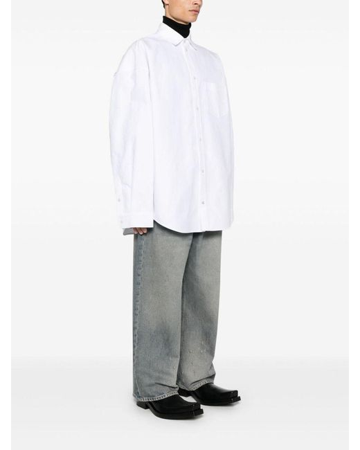 Balenciaga White Oversized Cotton Shirt