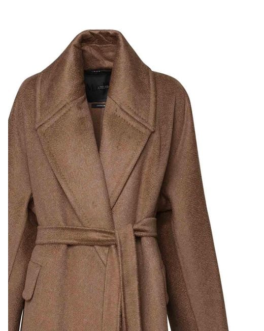 Max Mara Brown Attuale Blended Cashmere Coat