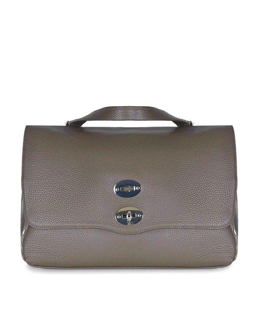 Zanellato Gray Bag Made Of Hammered Leather