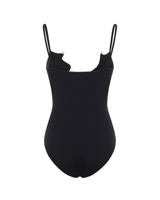 Christopher Esber Black Odessa Ribbed Knit Bodysuit