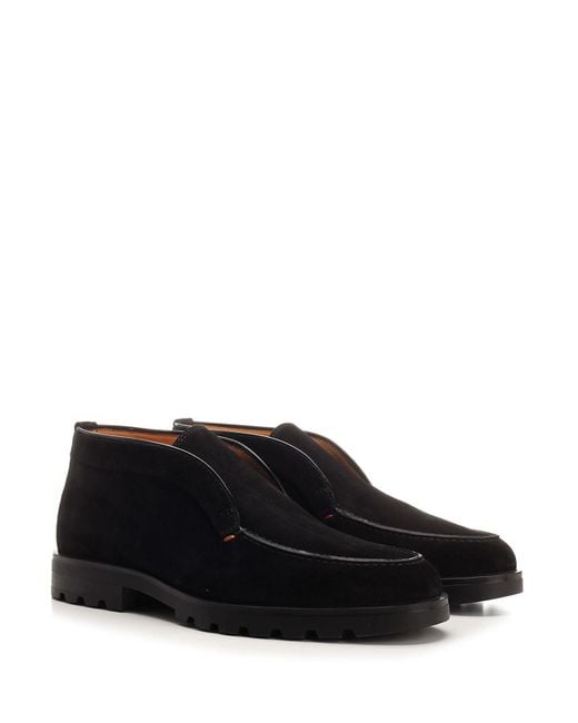 Santoni Black Desert Boot for men