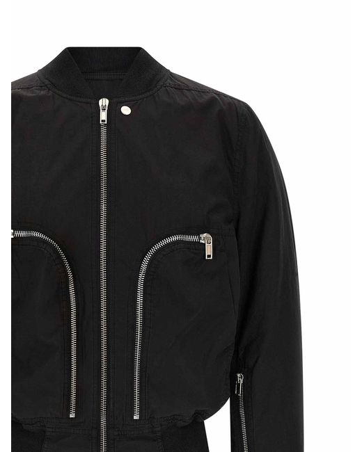 Rick Owens Black Bauhaus Flight Bomber Jacket for men