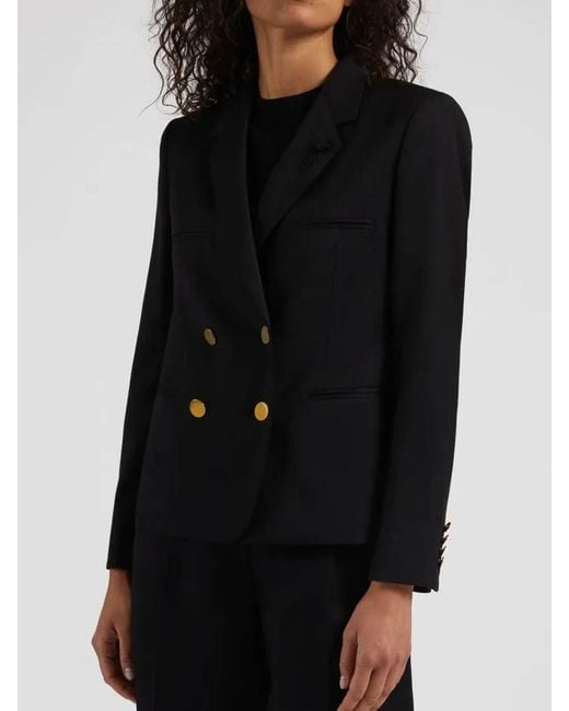 Lardini Black Double-Breasted Jacket