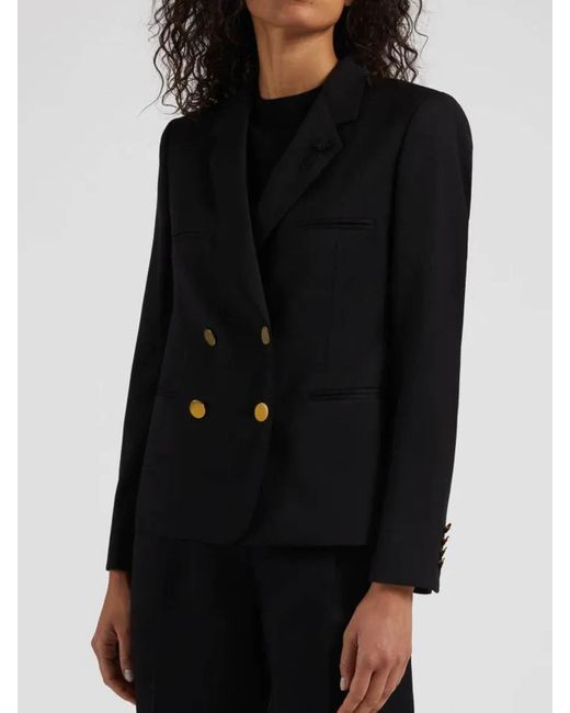Lardini Black Double-Breasted Jacket