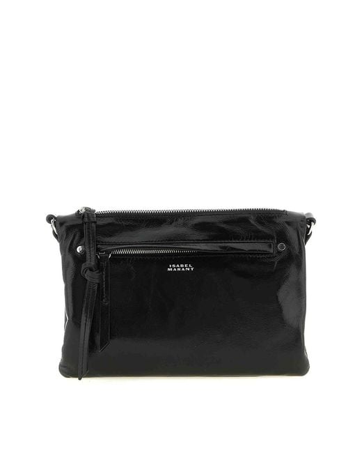 Isabel Marant Black Winna Duo Crossbody Bag