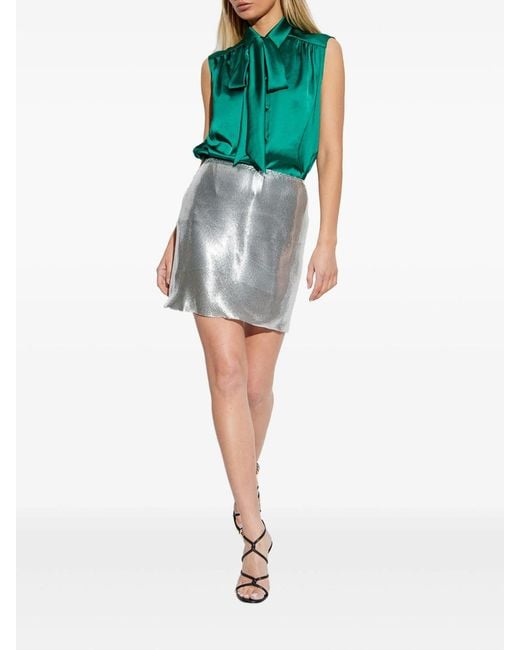 Versace Gray Sequin Skirt