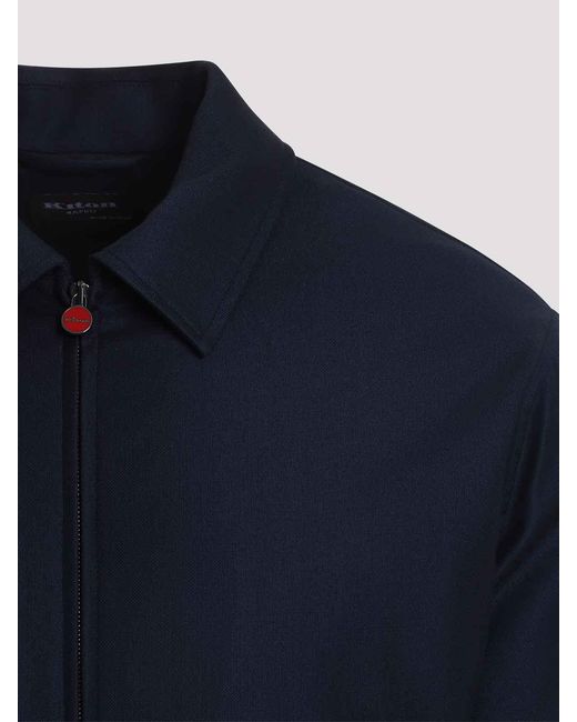 Kiton Blue Bomber Jacket for men