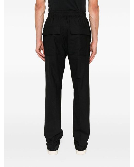 Rick Owens Black Pants With Drawstring for men