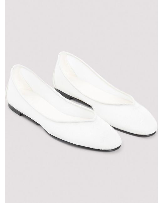 Jacquemus White Ovalo Ballerinas