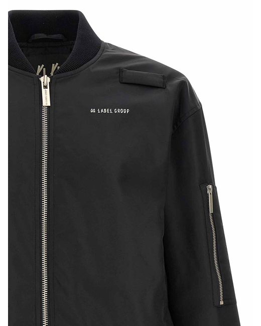 44 Label Group Black Outer Bomber Jacket for men