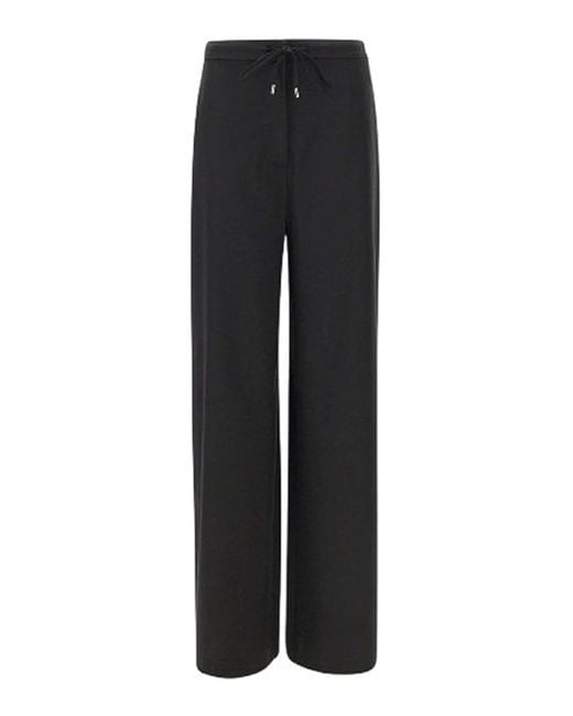 Max Mara Black Berard Wool Drawstring Trousers By