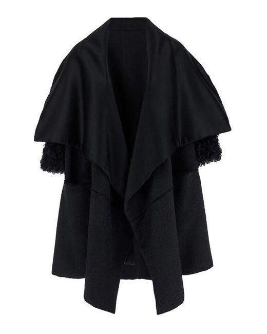 Alberta Ferretti Black Reversible Coat